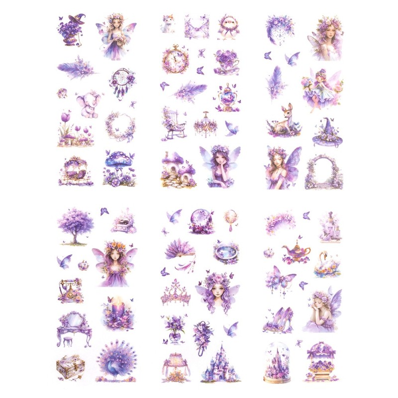 Naklejki PET Wróżki (6 arkuszy) - Amethyst DPNK-247 Dalprint